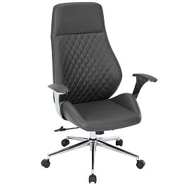 Кресло CHAIRMAN CH790, экокожа, серый - Фото предпросмотра