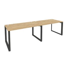 Onix Рабочая станция на О-образном м/к O.MO-RS-2.3.8 Тиквуд светлый/Антрацит металл 2760*800*750 - Фото предпросмотра