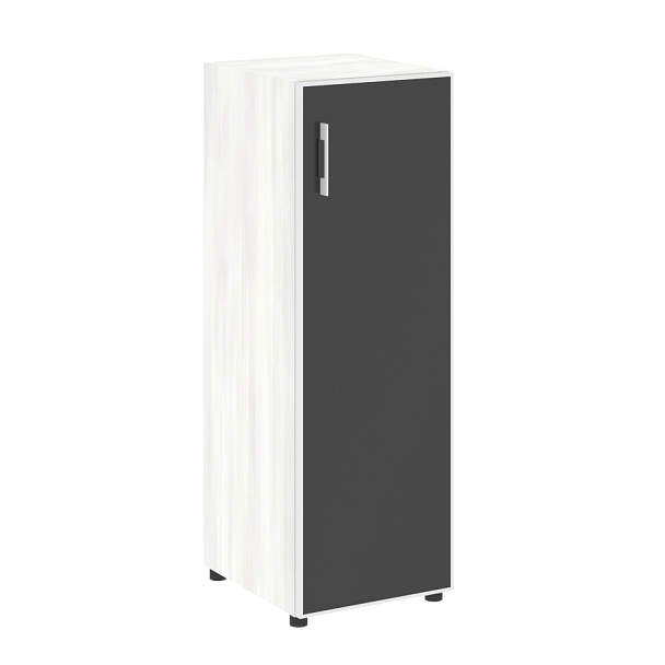 Yalta Шкаф узкий LT.SU-2.4 R (R) black Снежная патина/Стекло black 400*450*1195 - Вид 1