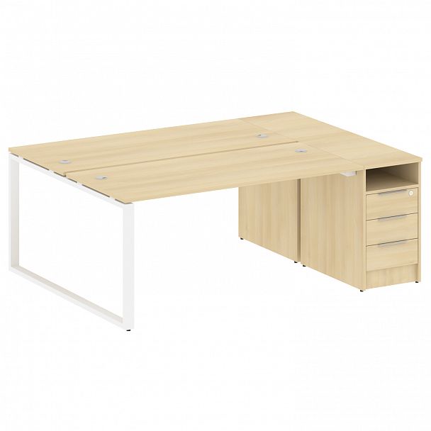 Рабочая станция "Metal System" БО.РС-СТП-2.4 акация/белый - Вид 1