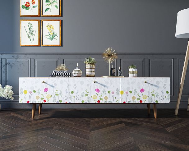 Комод "Berber" с ящиками низкий под TV принт 7 - Вид 7