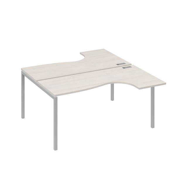 Рабочая станция каркас DUE (2х160) столы Классика A4 А4 Б2 182 БП дуб / металлокаркас серый - Вид 1