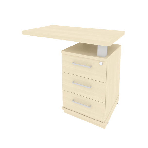 First Тумба приставная с топом правая KTP-1 (R) Клён 900*500*765 - Вид 1
