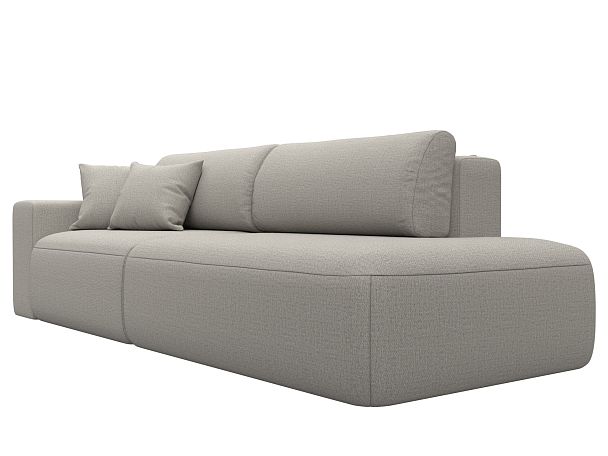 Диван прямой Лига-036 НПБ Модерн подлокотник слева Рогожка бежевый - Вид 3