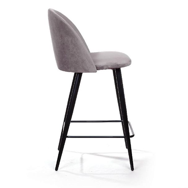 Стул полубарный Thomas, бархат светло-серый 26 - Вид 5