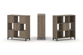 Стайл Проджект Набор стеллажа 1 сторон., 3 яр. SN.NS-331 Вяз Благородный/Металл Антрацит 1121*400*12 - Фото предпросмотра