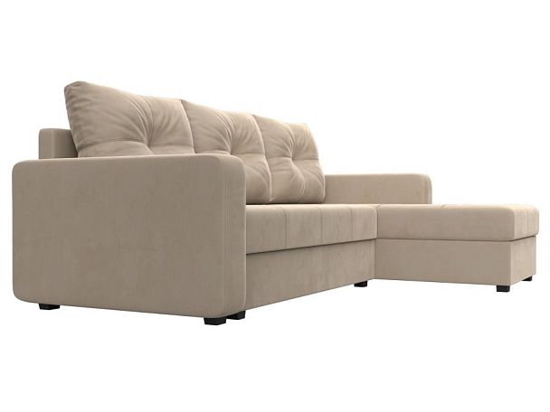 Диван угловой Ливерпуль Лайт правый угол Велюр бежевый - Вид 3