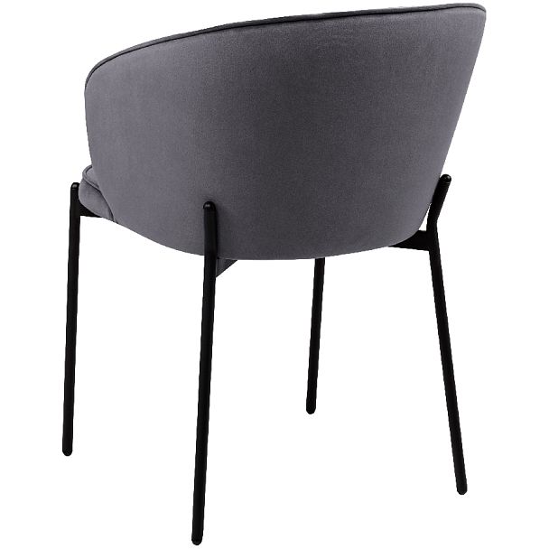 Стул кухонный Миэль серый велюр/черный - Вид 5