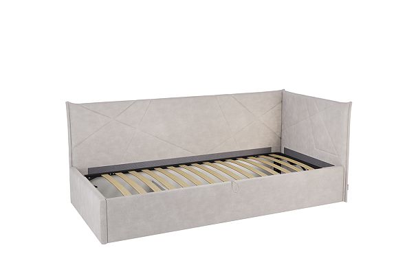 Кровать с подъемным механизмом Квест (Тахта) 90х200 см KM.T-17.2173 галька (велюр) - Вид 3