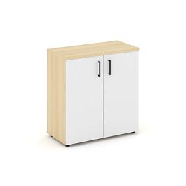 Style Project Шкаф низкий широкий SN.STS-301 Акация Лорка/Белый/Черный Ручки 796*400*833 - Фото предпросмотра