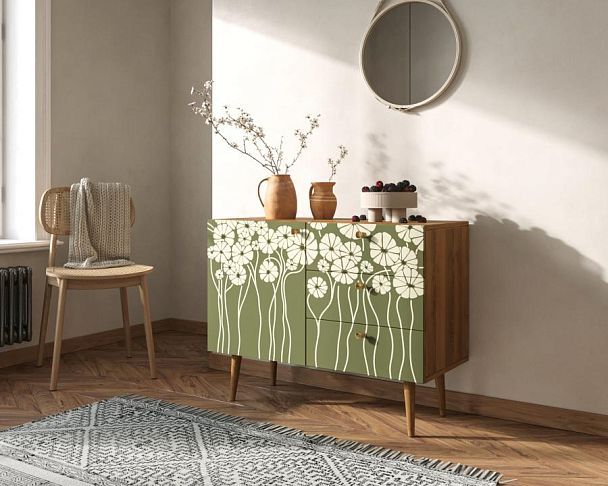 Комод Berber три ящика и дверка арт BB34/Print_53 - Вид 3