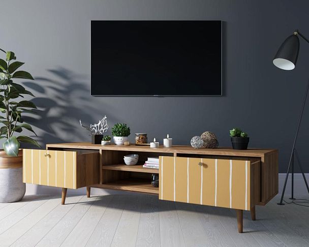 Комод Berber с нишей низкий под TV принт 43 арт BB49/Print_43 - Вид 2