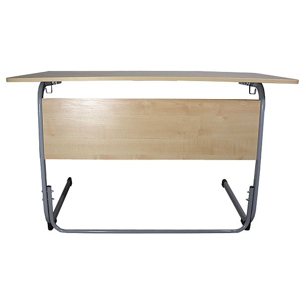 Стол-парта 2-местный нерегулируемый "Атлант", 1200х500х760 мм, рост 6, серый каркас, ЛДСП клён - Вид 4