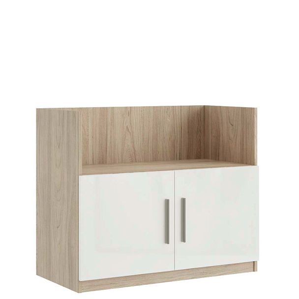 Креденция с нишей, глянец Asti 90x45x74,2 вяз белый - Вид 1