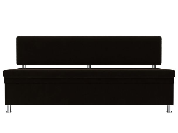 Кухонный прямой диван Стайл (полностью микровельвет коричневый) - Вид 2