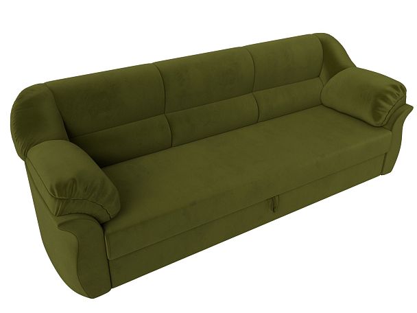 Диван прямой Карнелла (полностью микровельвет зеленый) - Вид 5