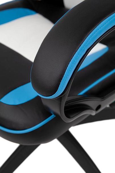 Кресло Chairman game 16 Россия экокожа черный/голубой/белый - Вид 14