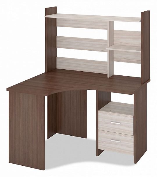 Стол компьютерный Домино Лайт СКЛ-Угл120+НКЛ-120 Карамель/Шамони левый - Вид 1