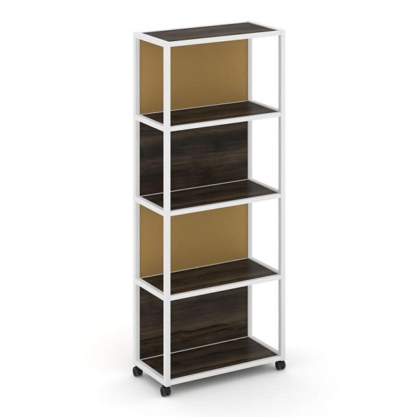 Shelf Mobile Стеллаж 5 уровней 1 секция VR.LT-STK-504.08 Дуб Мали/Металл Белый/W-31 800*400*2000 - Вид 2