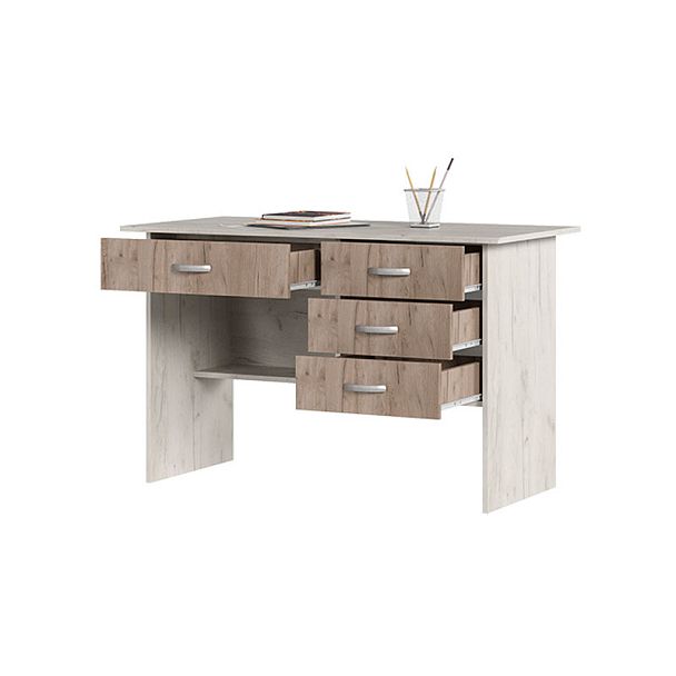 Стол письменный Сити дуб крафт белый/дуб крафт серый - Вид 2