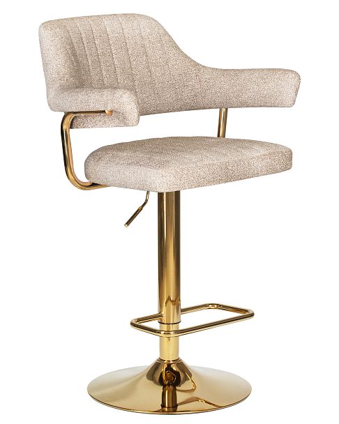 Стул барный DOBRIN CHARLY GOLD (бежевый твид (LEO26)) - Вид 2