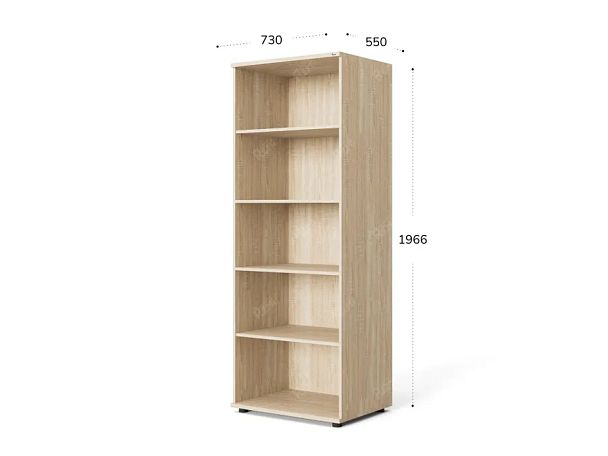 UNITY РШ-02Г ДУБ СОНОМА Стеллаж открытый Прямой 730х550х1966 - Вид 1