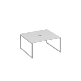 Стол переговорный 160 на каркасе QUATTRO A4 А4 Б4 136 БП серый / металлокаркас серый - Фото предпросмотра