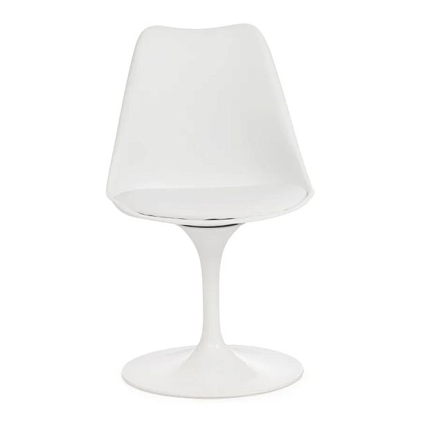 Стул Тулип Фэшн Чаир/Tulip Fashion Chair (мод.109)/1 шт. в упаковке, металл/пластик/PU, белый / белый - Вид 5