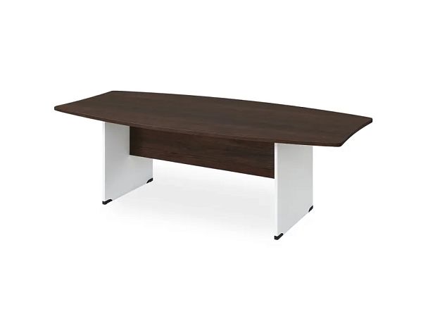 БЕРЛИН / BERLIN Конференц-стол на панельном каркасе 2400х1200х740 Венге/Белый - Вид 1