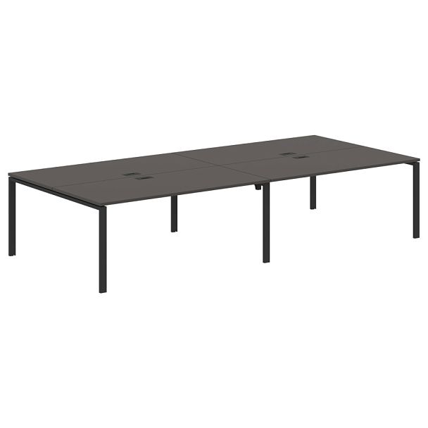 Стол 4-х местный EUWST 3516 Мокко/Черный 3526х1606х750 EDIS - Вид 1