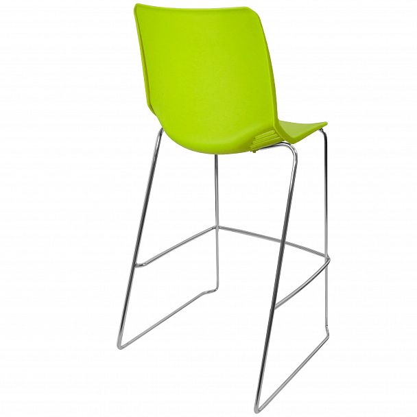 Стул Race (Пруток Барный) каркас Хром, салатовый - Вид 2