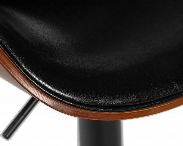 Стул барный DOBRIN KARTER BLACK (коричневый орех дерево (BWW), черный PU) - Вид 7
