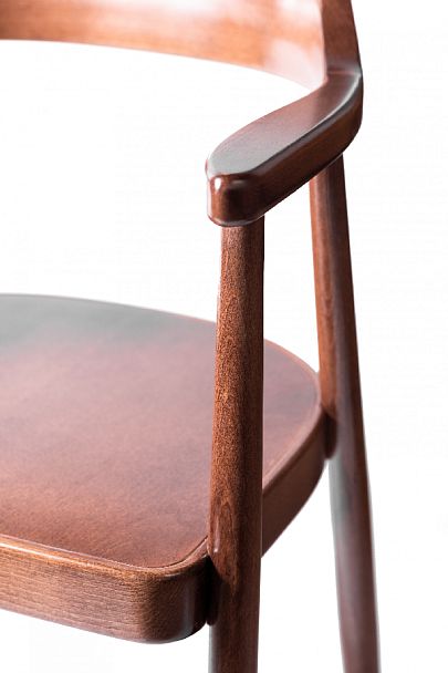 Стул деревянный с подлокотниками Боэн светлый орех - Вид 9