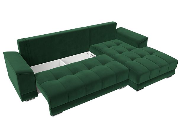 Угловой диван НордСтар правый угол Велюр зеленый - Вид 7