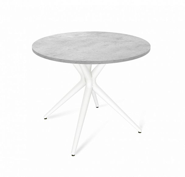 Стол Sheffilton SHT-TU30/90 ЛДСП белый/бетон чикаго светло-серый - Вид 1