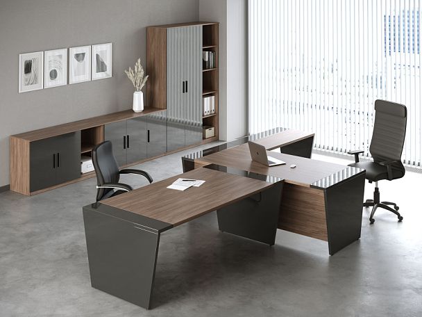 Стеллаж низкий, древесный Asti 135x45x85,8 вяз - Вид 12