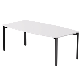 Стол переговорный Everprof EVO 2100х1100x755 Белый/Черный - Фото предпросмотра