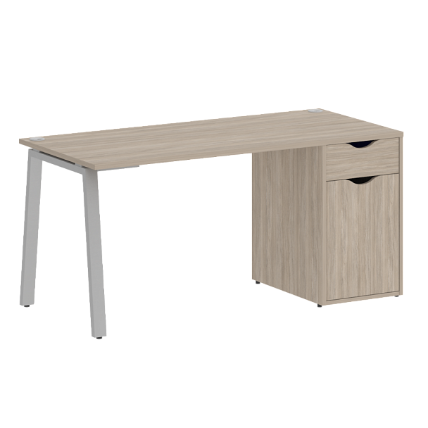 Home Office Стол письменный VR.SP-3-158.1.A Дуб аттик/Серый металл 1580*720*750 - Вид 1