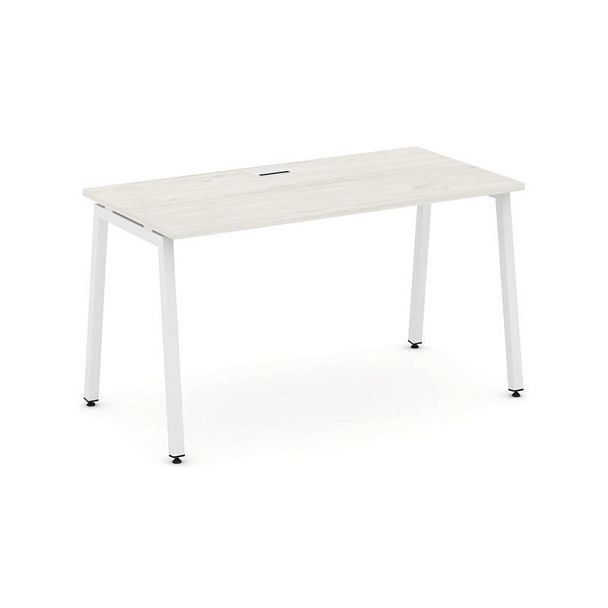 Стайл Проджект Стол письменный SN-4A.SP-013 Дуб Наварра/Металл Белый 1380*700*750 - Вид 1