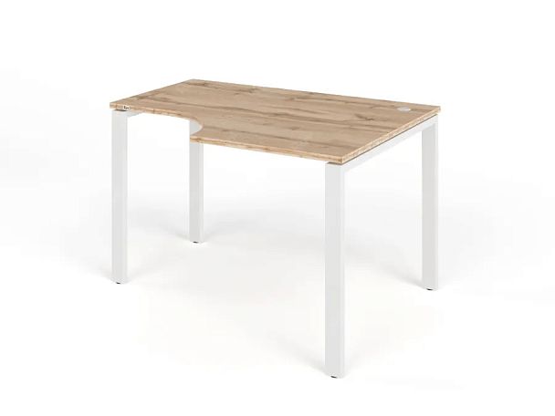 TANDEM RTD073-MK-120R-V Стол угловой на металлокаркасе правый 1200х900х750 Вотан/Белый - Вид 1