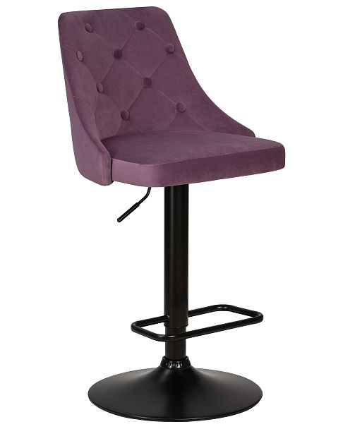 Набор 2 шт Стул барный DOBRIN JOSEPH BLACK (пудрово-сиреневый велюр (MJ9-52)) - Вид 2