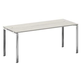Metal System Direct Стол рабочий руководителя на П-обр. м/к БП.СРР-5.7 Дуб наварра/Нерж. сталь 1800*720*750 - Фото предпросмотра