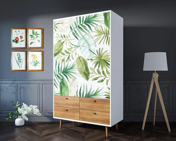 Шкаф трехстворчатый Berber принт 4 арт BB02/Print_04 - Вид 2