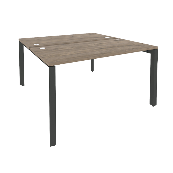 Onix Рабочая станция на П-образном м/к O.MP-D.RS-2.3.7 Тиквуд темный/Антрацит металл 1380*1475*750 - Вид 1