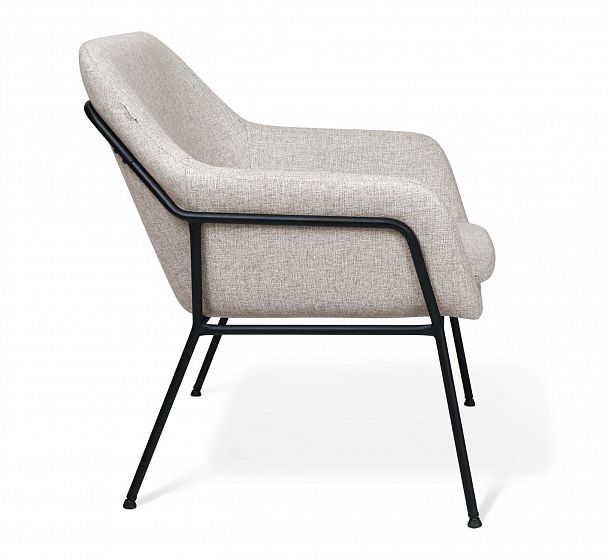 Кресло Sheffilton SHT-AMS2 на металлокаркасе серый дым/черный муар - Вид 4