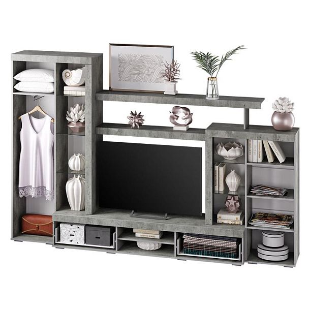 "Инстайл" ЦС-02 бетон/белый - Вид 2