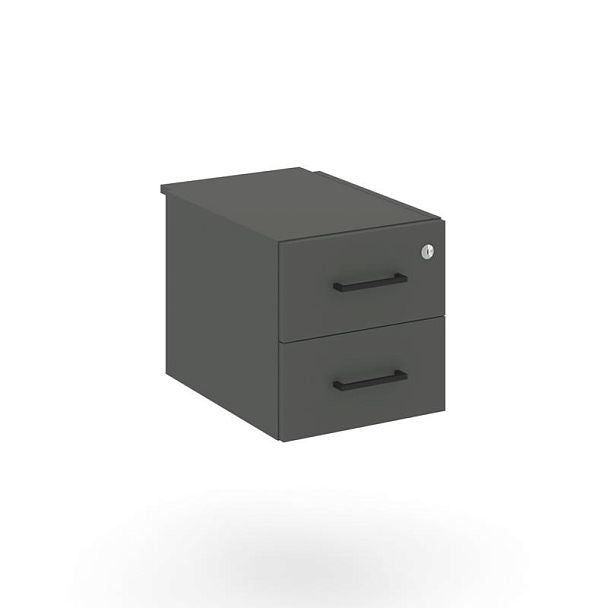 Стайл Проджект Тумба с 2 ящ. SN.TP-033 Антрацит/Черный Ручки 343*607*356 - Вид 1