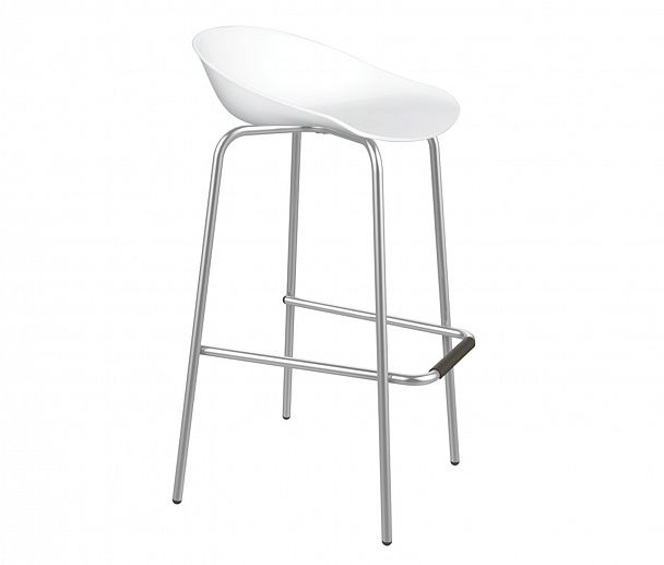 Стул барный Sheffilton SHT-ST19/S29P белый белый/хром лак - Вид 1