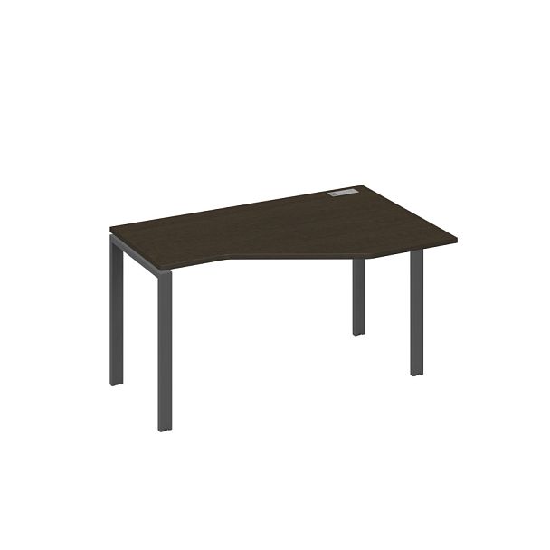 Стол эргономичный правый "Техно" на металлокаркасе UNO A4 А4 Б1 054 БП венге / металлокаркас антрацит - Вид 1
