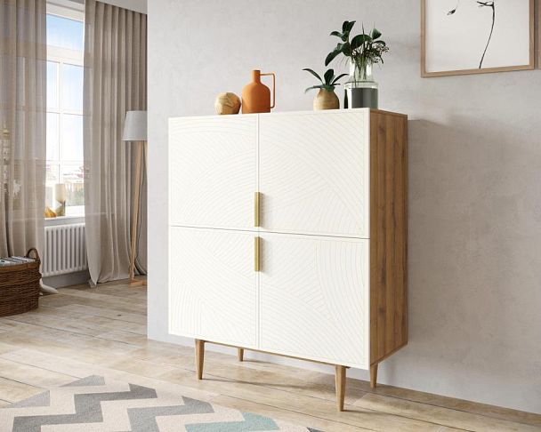 Большой комод с четырьмя дверками Line LN03/GR1/beige - Вид 3